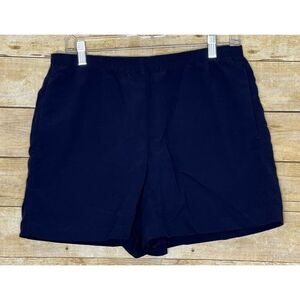 L.L. BEAN WOMEN'S SIZE 12 LINED BLUE SWIM TRUNKS.